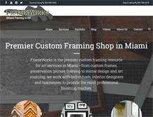 Tablet Screenshot of frameworksmiami.com